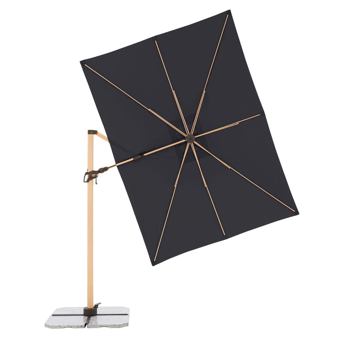 Doppler Alu-Wood Ultra Ampelschirm 300x220cm Holzoptik/Aluminium