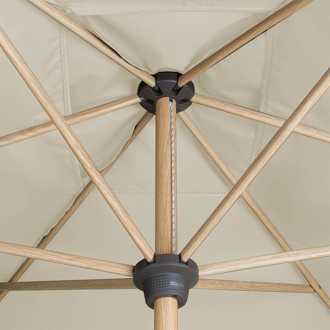 Doppler Alu-Wood Ultra Stockschirm 300x200cm Aluminium/Holzoptik
