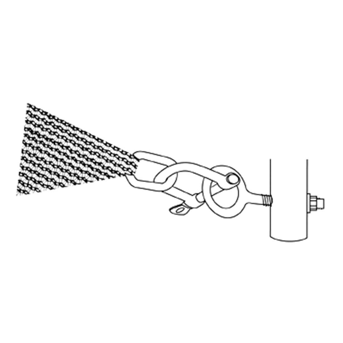 Doppler Schäkel für Darwin/Alupro Sonnensegel Edelstahl