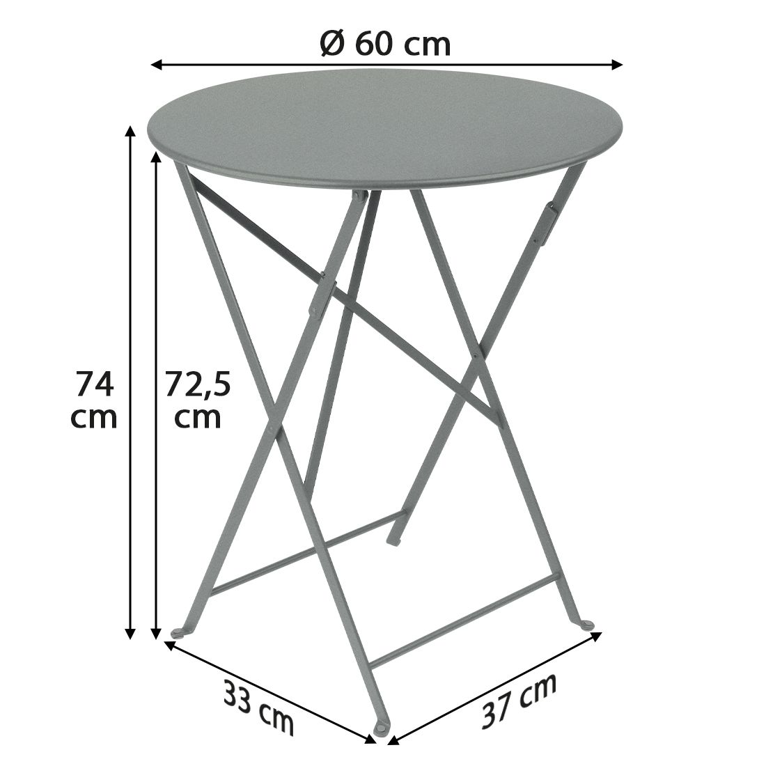 Fermob Bistro Klapptisch Ø60x74cm Stahl