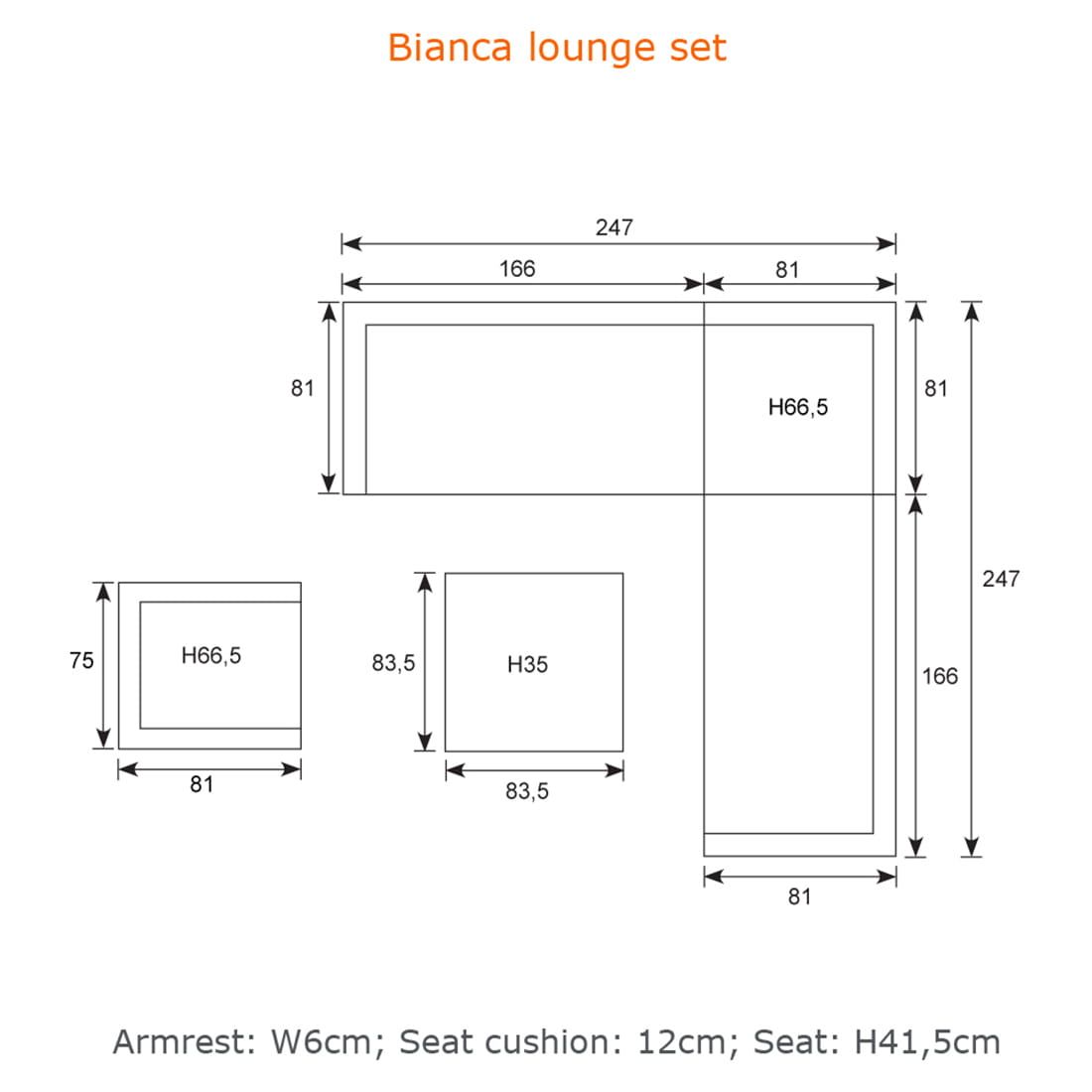 Garden Impressions Bianca Ecklounge Aluminium/Polyester
