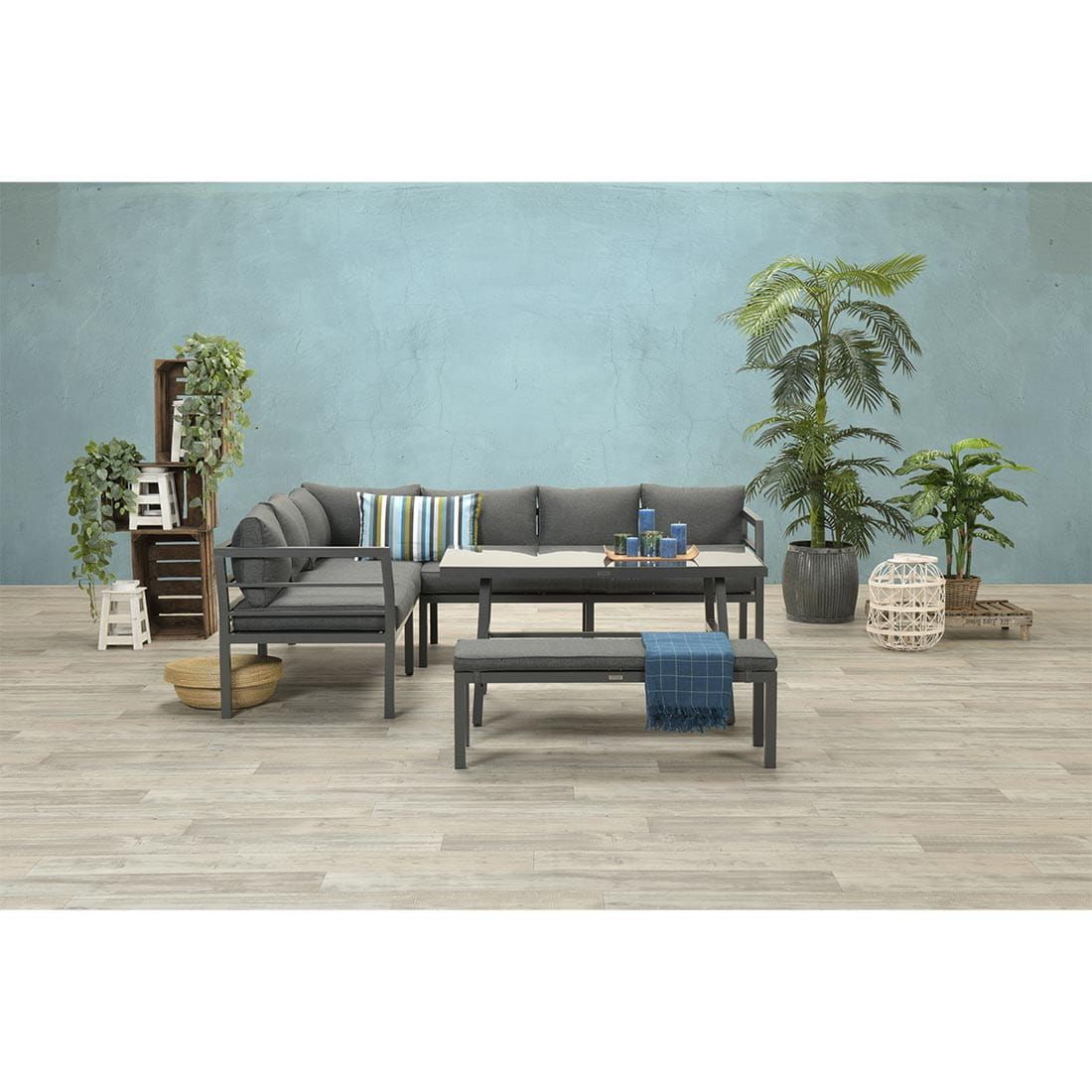 Garden Impressions Blakes Dininglounge 4-tlg. Aluminium/Polyester