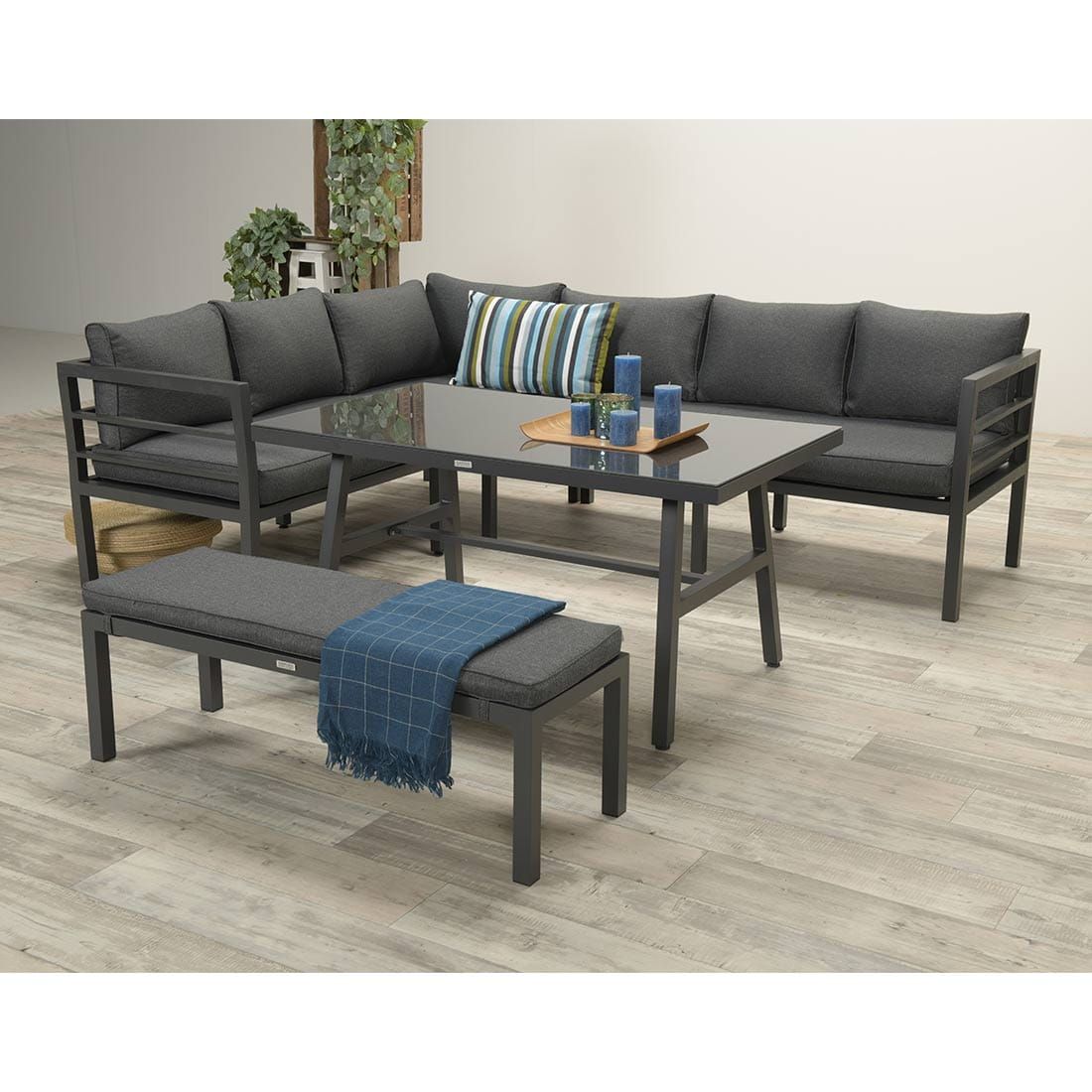 Garden Impressions Blakes Dininglounge 4-tlg. Aluminium/Polyester