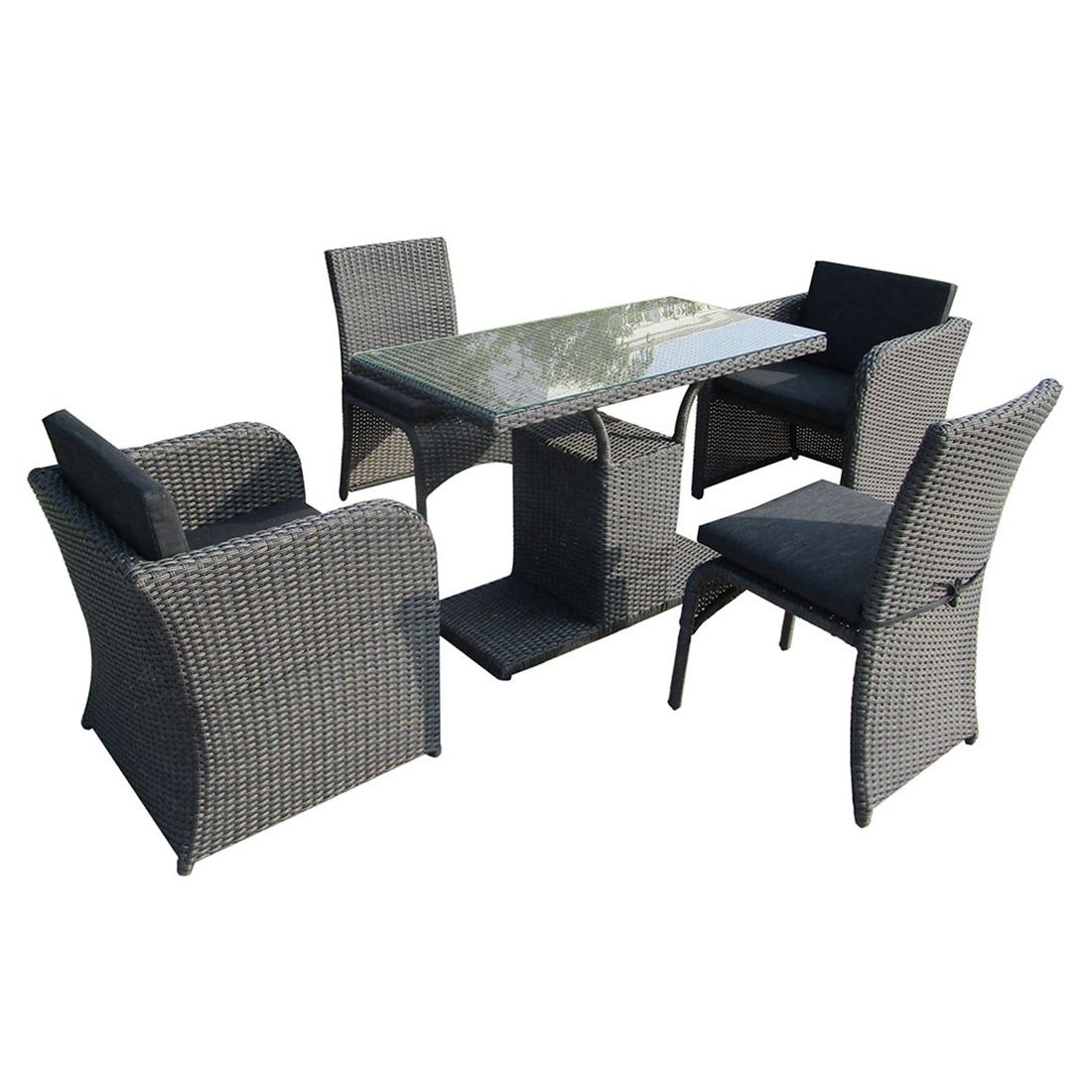 Hartman Breakfast Gartenmöbel-Set 5-tlg. Tisch 121x61cm