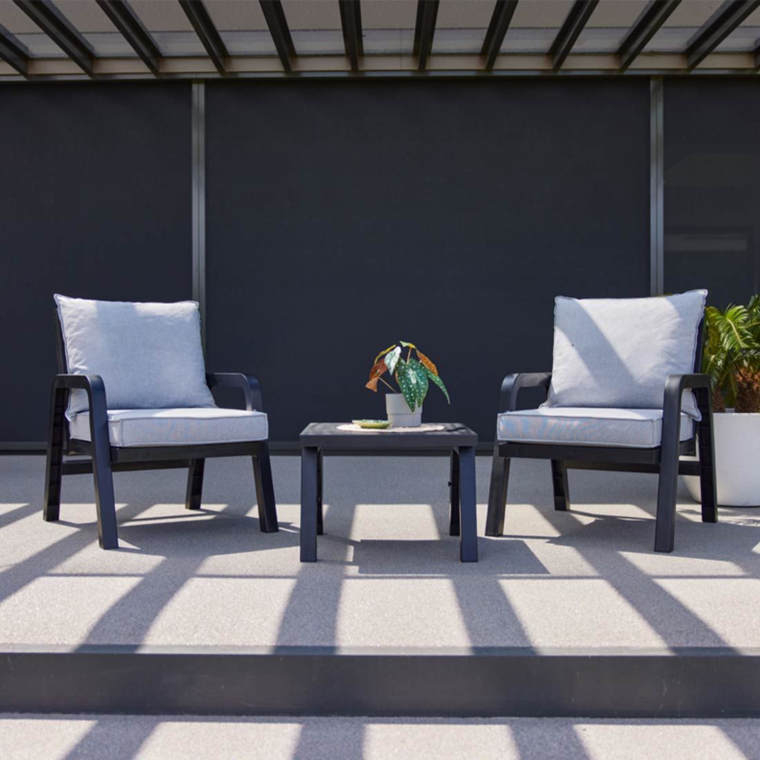 Hartman Ibiza Gartenmöbel-Set 3-tlg. mit Tisch 60x60cm