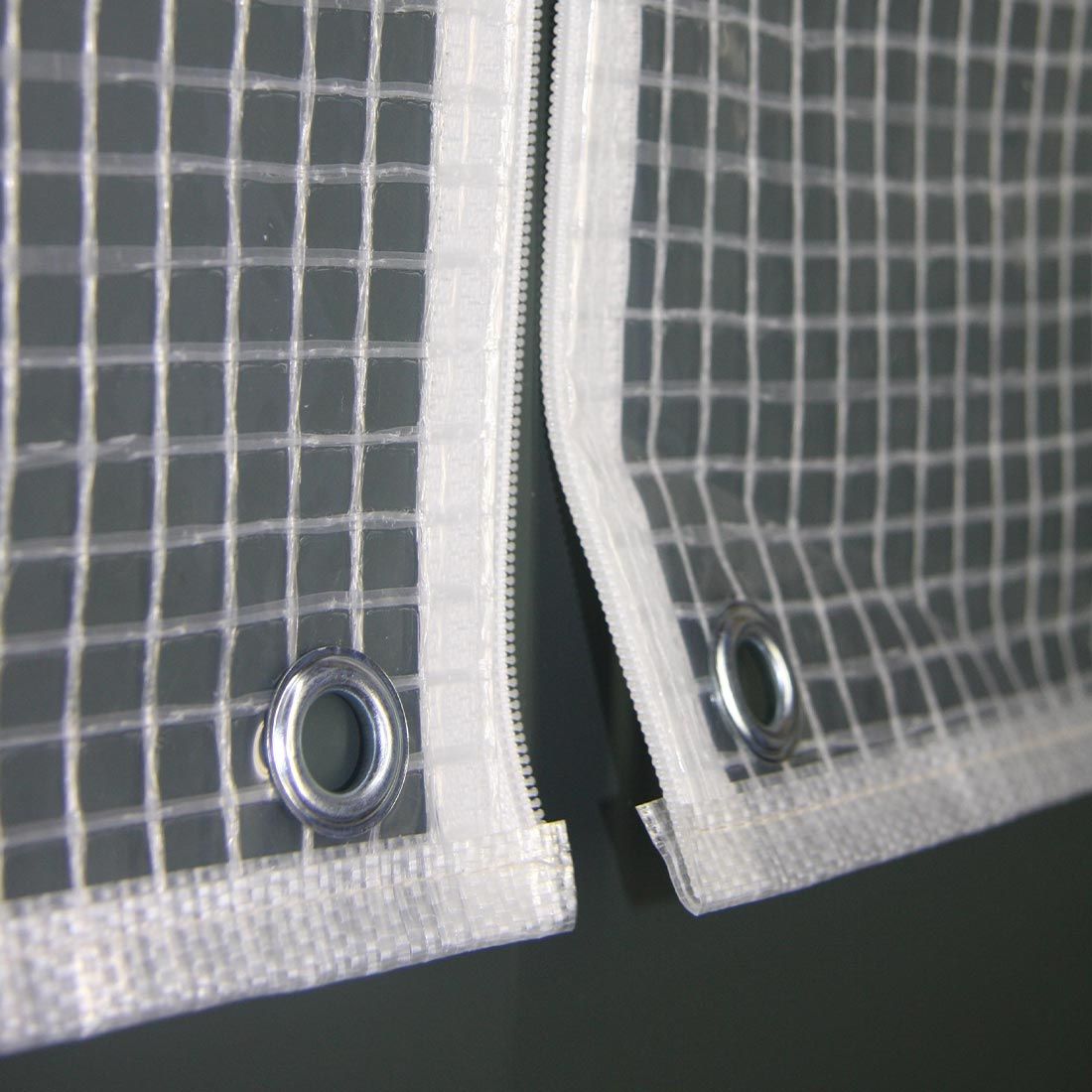 Heinemeyer Schutzhülle 100x100cm für Tische, Poly-Gitter-Folie transparent, Höhe ca. 72 cm