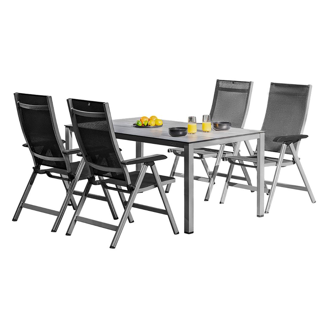 Kettler Basic+ Premium Gartenmöbel-Set 5-tlg. Tisch 160x95cm
