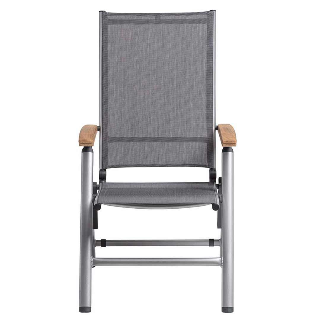 Kettler Cirrus Klappsessel Aluminium/Teak-Armlehne