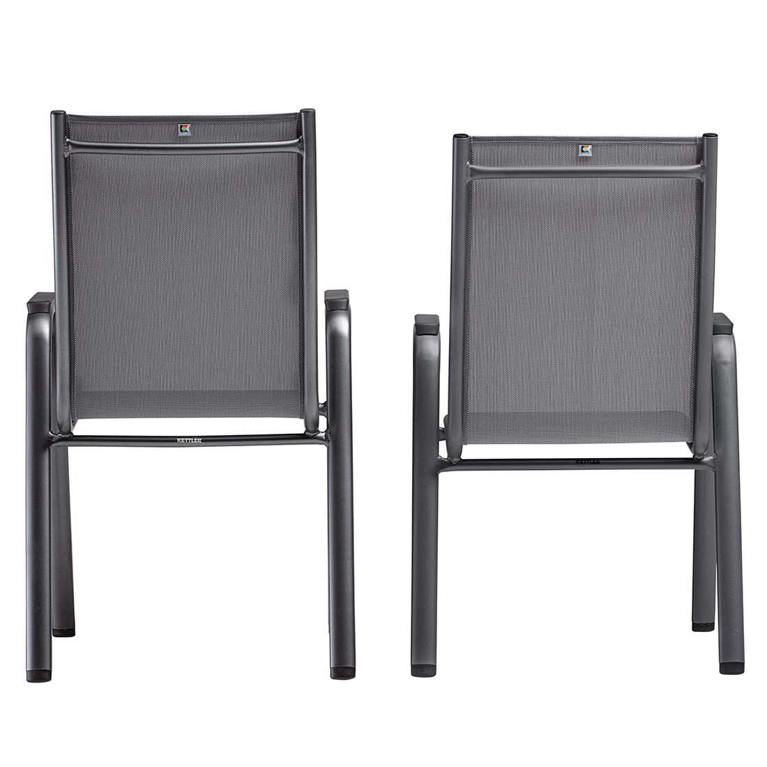 Kettler Cirrus Silver Line Stapelsessel Aluminium/Outdoorgewebe
