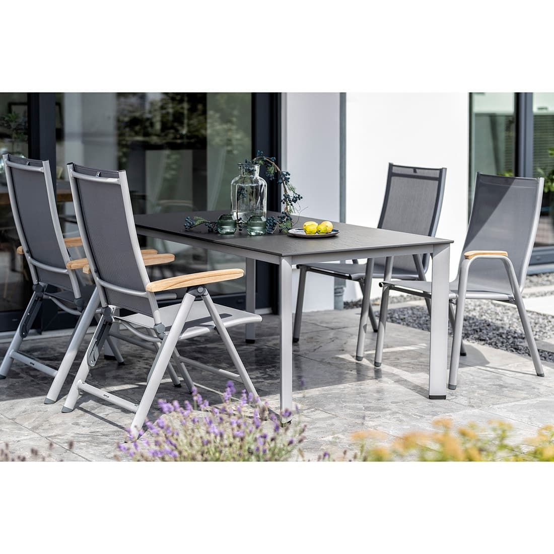 Kettler Cirrus Stapelsessel Aluminium/Outdoorgewebe