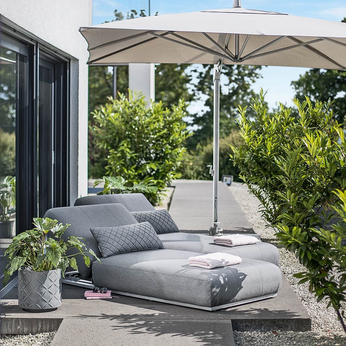 Kettler Ego Gartenliege 213x90x33cm Sunbrella