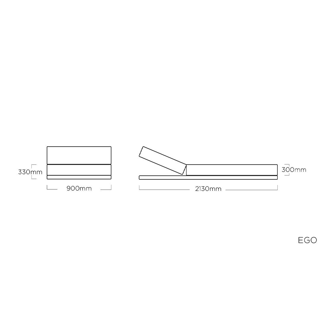 Kettler Ego Gartenliege Aluminium/Sunbrella®
