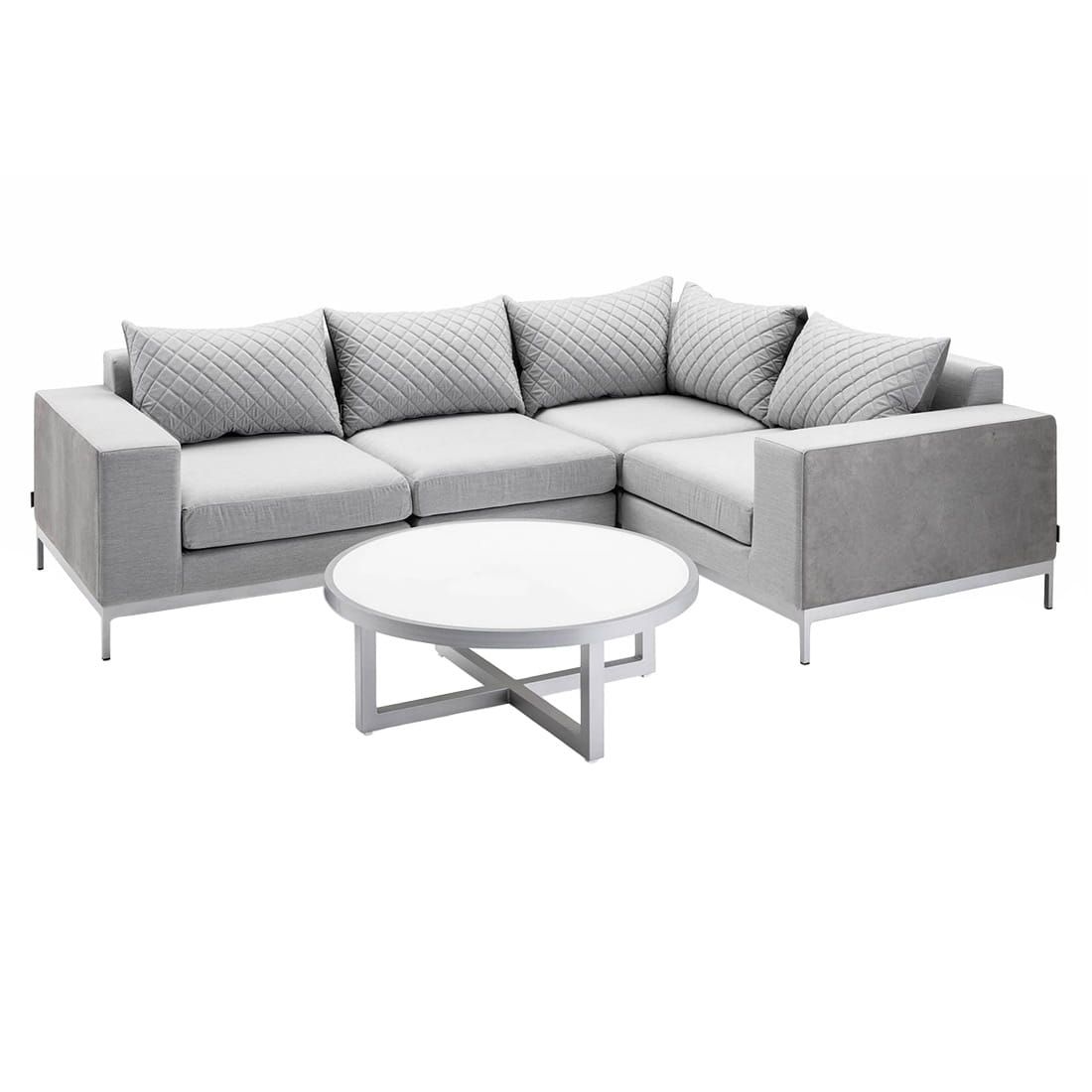 Kettler Ego Loungetisch Ø92 cm Aluminium/Glas