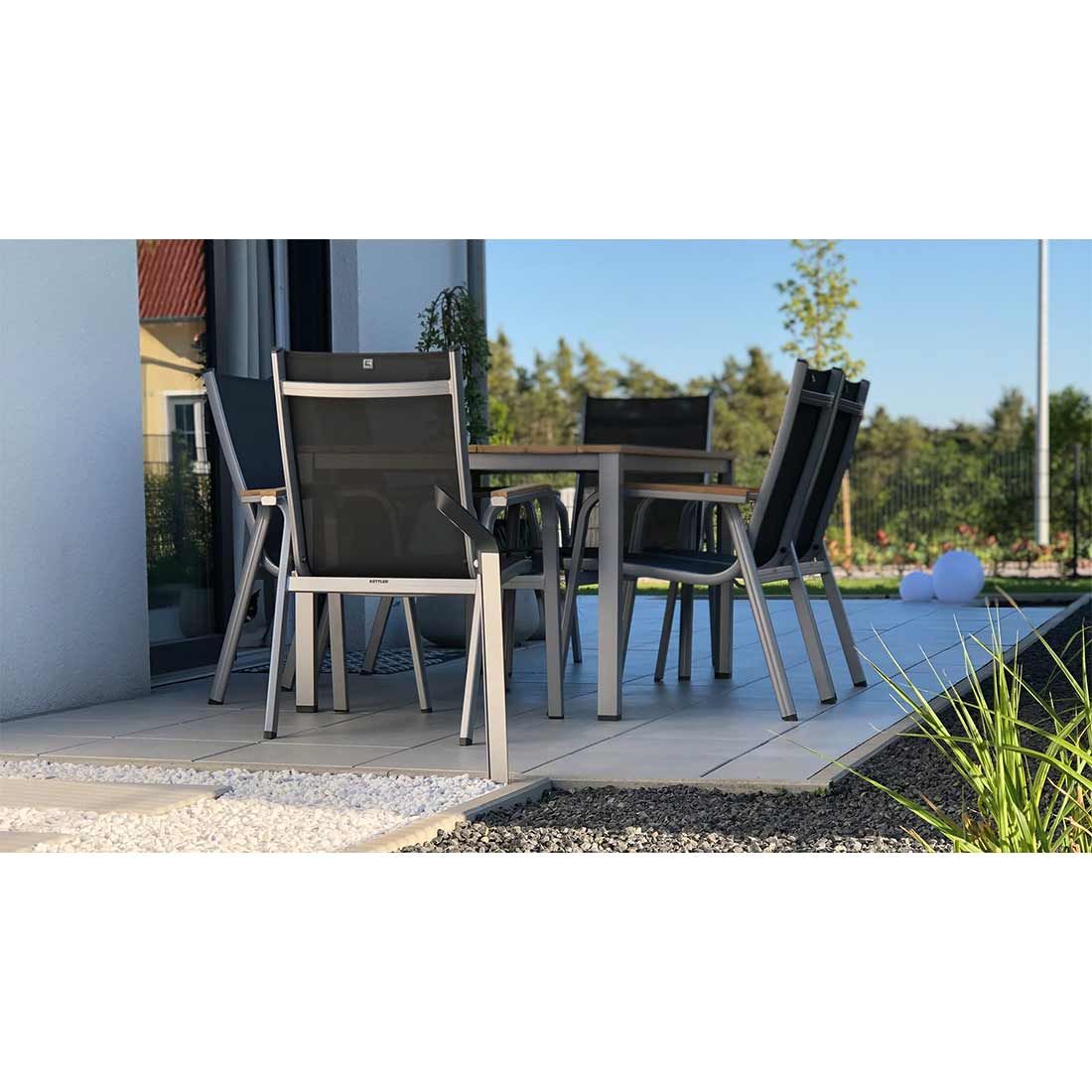 Kettler Granada Stapelsessel Aluminium/Outdoorgewebe
