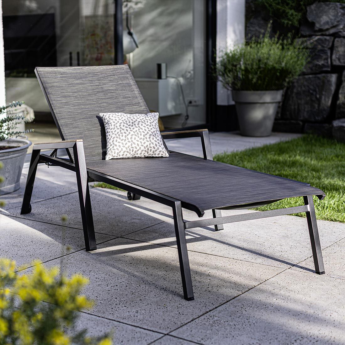 Kettler Ocean Skid Gartenliege Aluminium/Outdoorgewebe