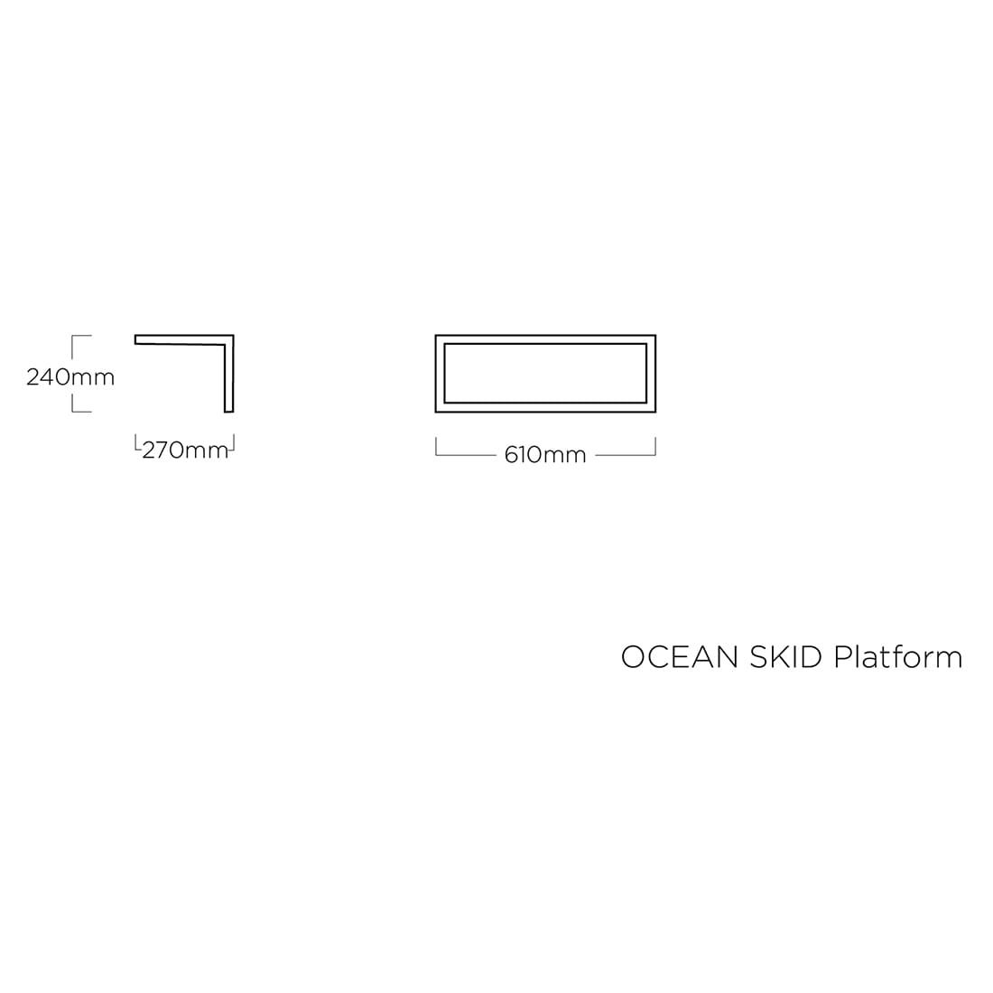 Kettler Ocean Skid Platform Ecklounge 7-tlg. mit Loungetisch 70x70cm Alu/Olefin