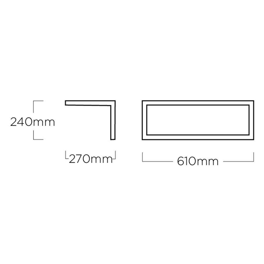 Kettler Ocean Skid Platform Ablagetisch 61x27x24cm Aluminium