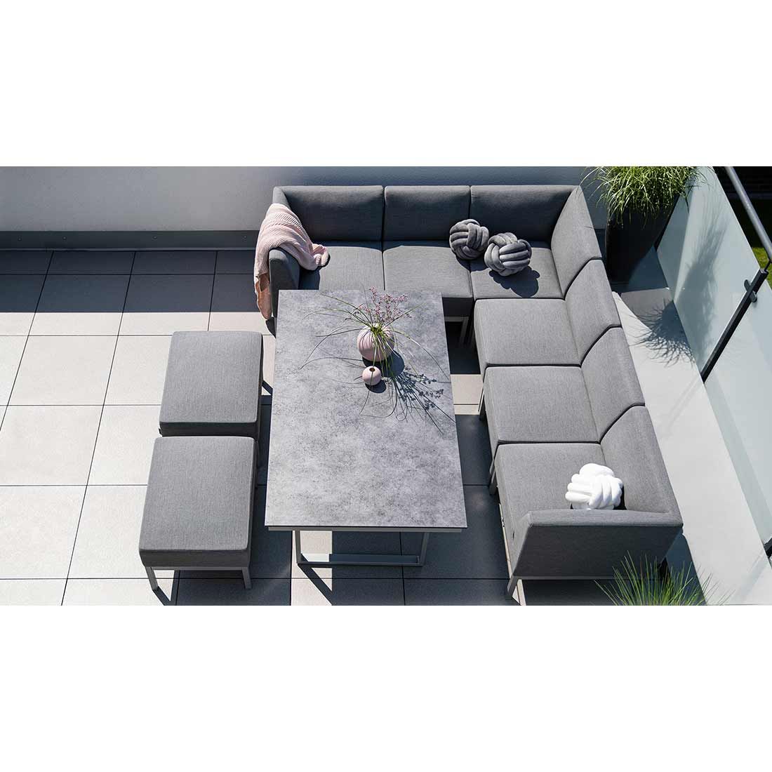 Kettler Pure Dininglounge 9-tlg. mit Tisch 160x95cm