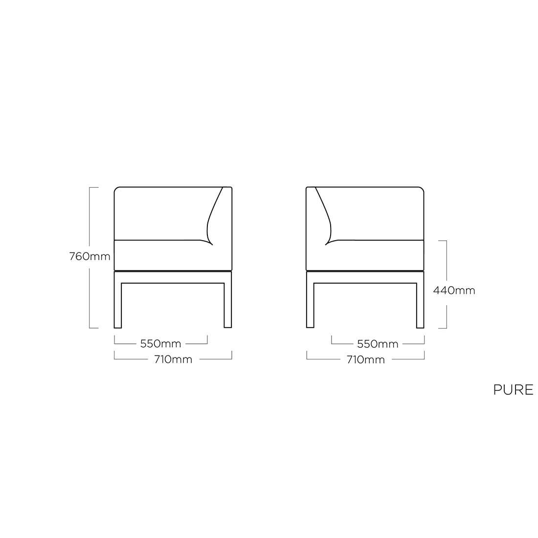 Kettler Pure Dininglounge 9-tlg. mit Tisch 160x95cm
