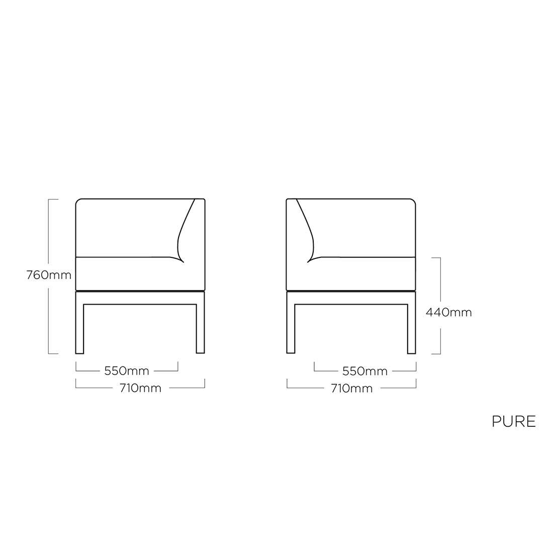 Kettler Pure Dininglounge 9-tlg. mit Tisch 160x95 cm