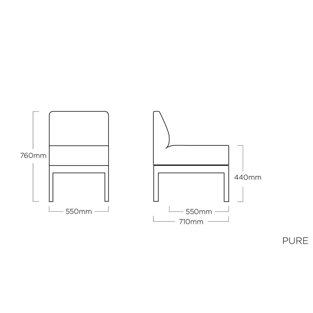 Kettler Pure Dininglounge 9-tlg. mit Tisch 160x95 cm