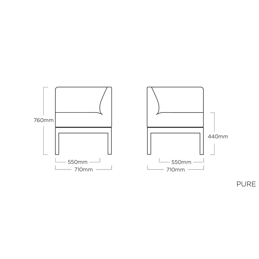 Kettler Pure Ecklounge 5-tlg. Sunbrella