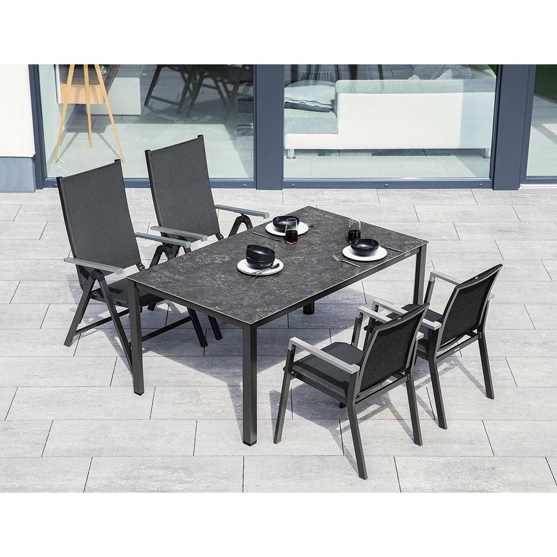 Kettler Rasmus Gartenmöbelset 5-tlg. mit Tisch 160x95cm