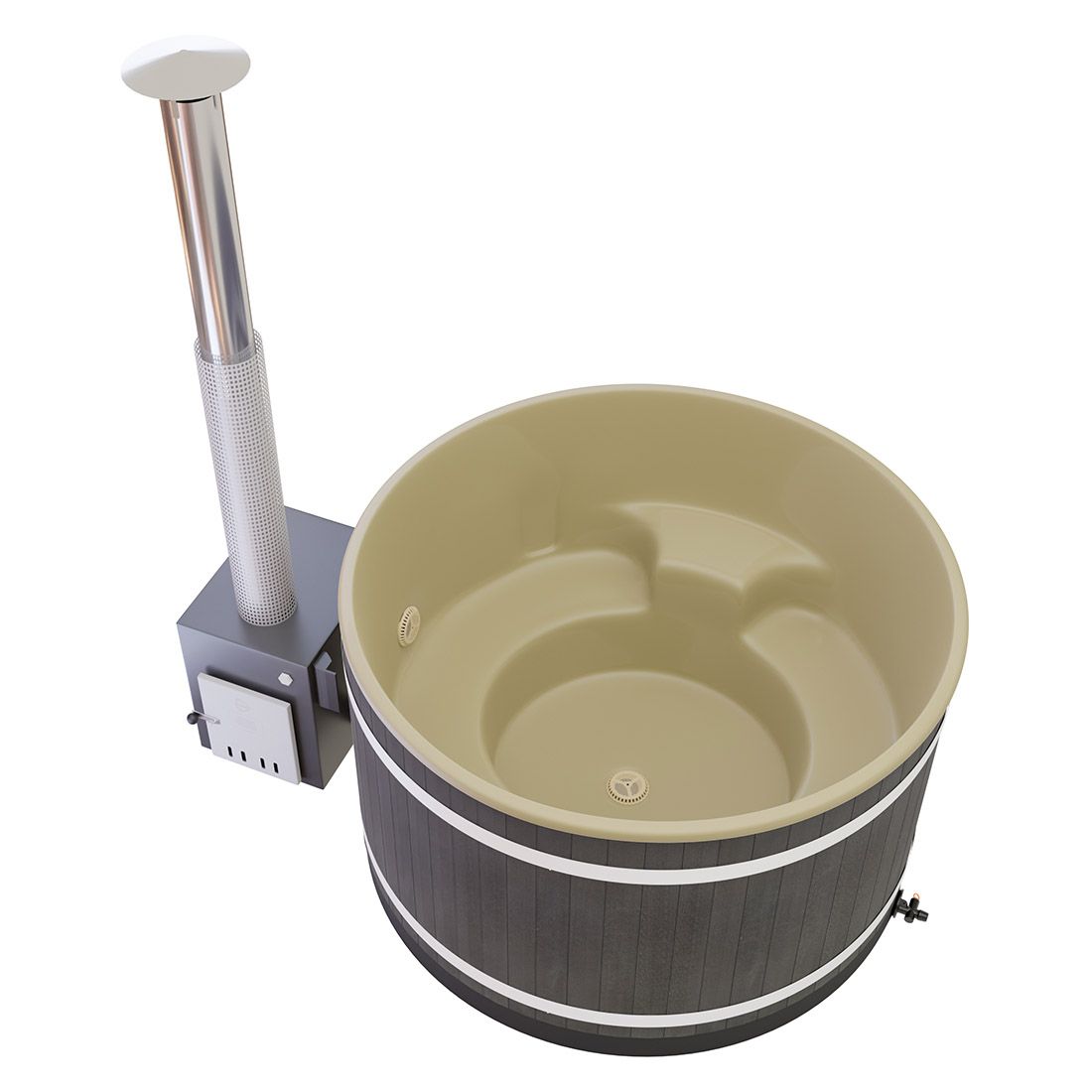 KIRAMI Comfort Steady M Badefass-Set Hot Tub Ø170cm