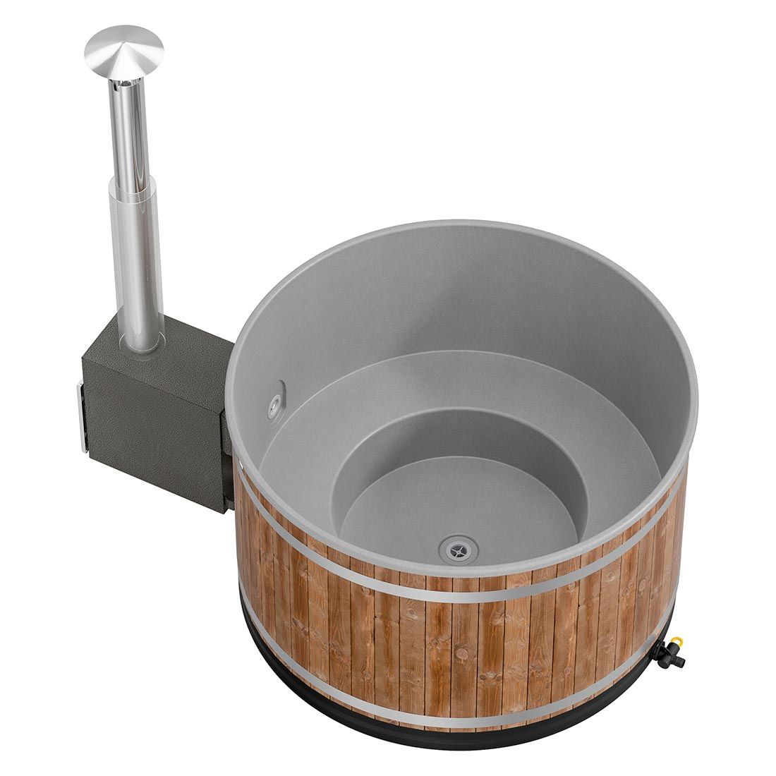 KIRAMI Original Breezy M Badefass-Set Hot Tub Ø170cm