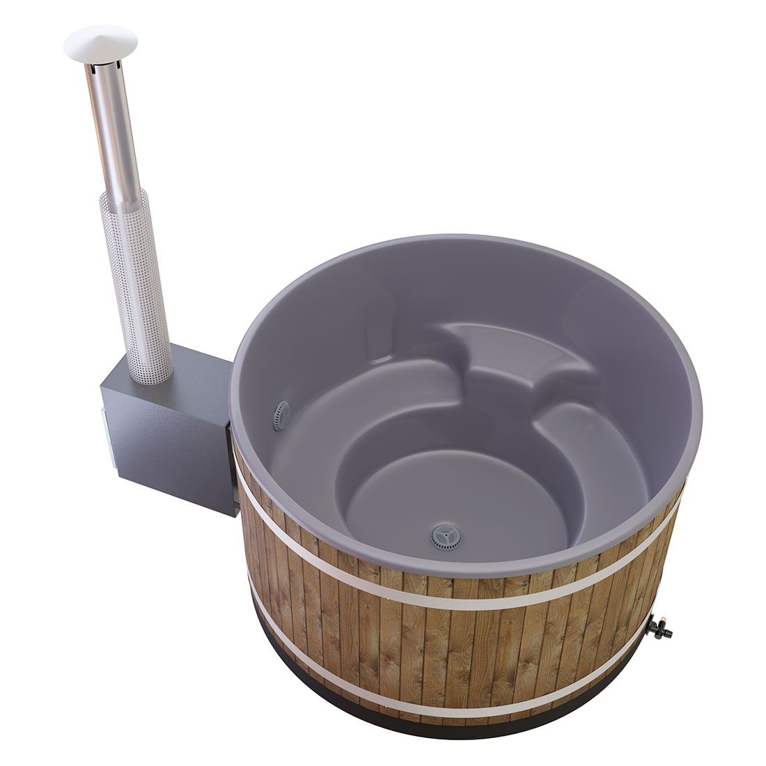 KIRAMI Original Hazy M Badefass-Set Hot Tub Ø170cm