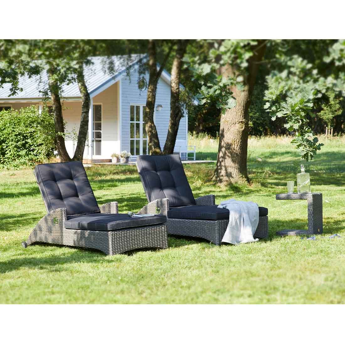 LC Garden Barcelona Gartenliege Geflecht/Polyester