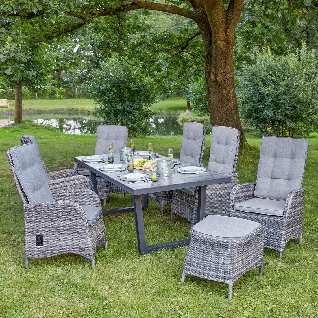 LC Garden Bailado Gartentisch 200x100cm Aluminium/Keramik