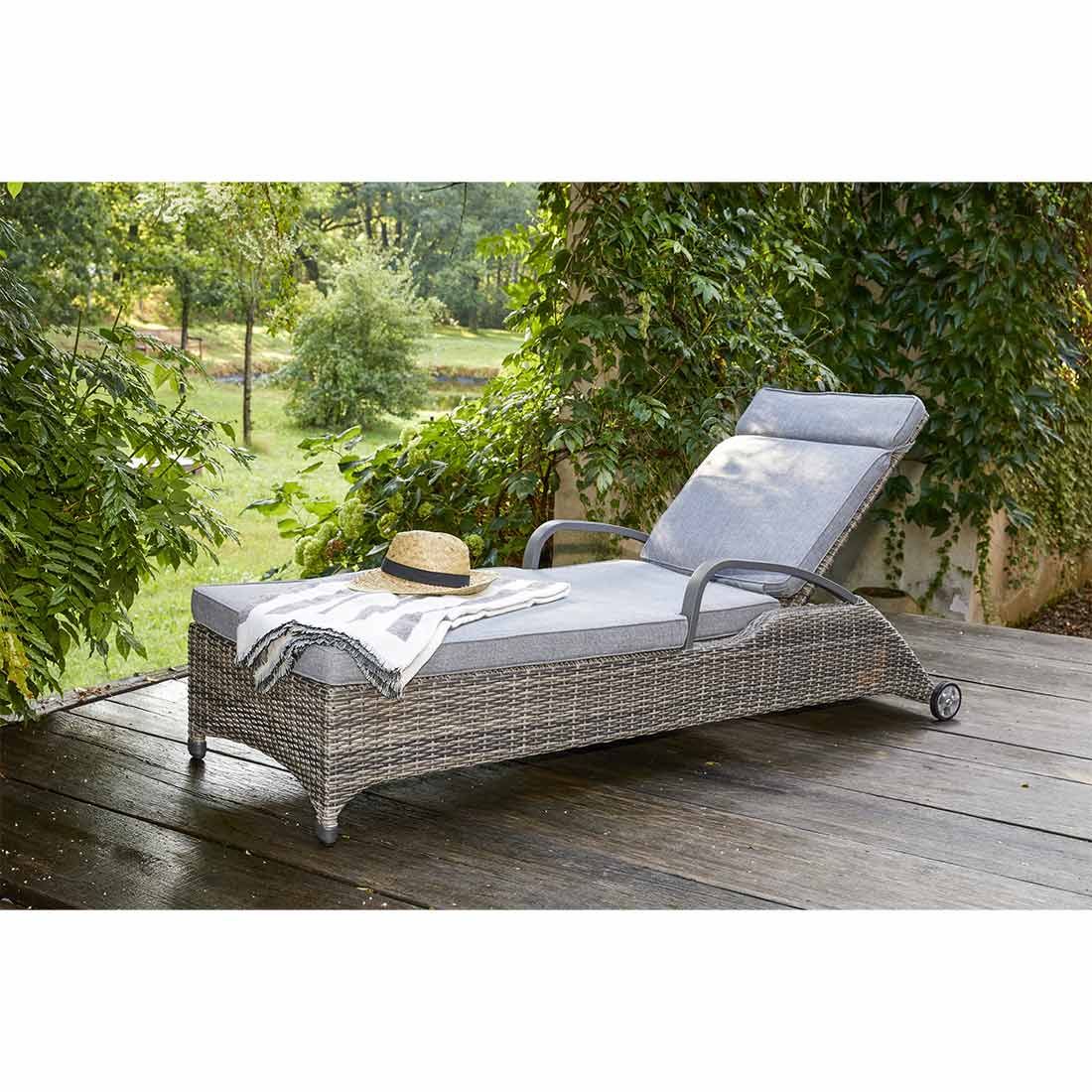 LC Garden Komido Gartenliege Aluminium/Geflecht