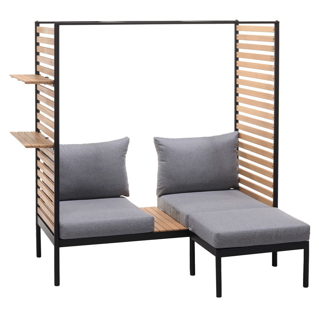 LifestyleGarden Femalcony Loungeset Aluminium/Teakholz