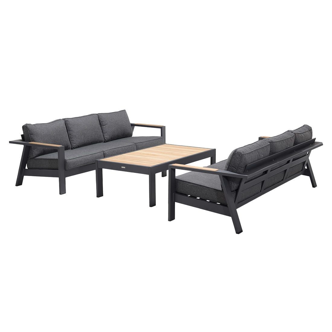 LifestyleGarden Palau Loungegruppe 3-tlg. Aluminium/Olefin