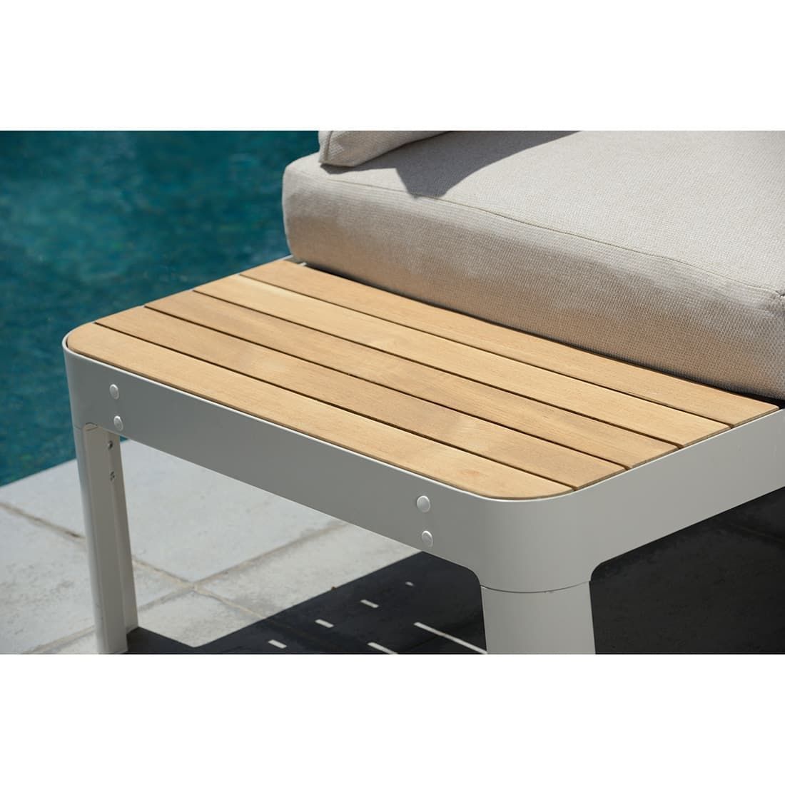 LifestyleGarden Portals Gartensofa Aluminium/Teak/Olefin