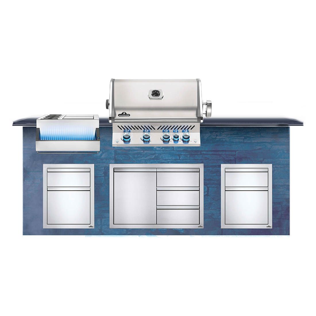 Napoleon Einbau-Gasgrill Prestige BIPRO500, Edelstahl, Erdgas