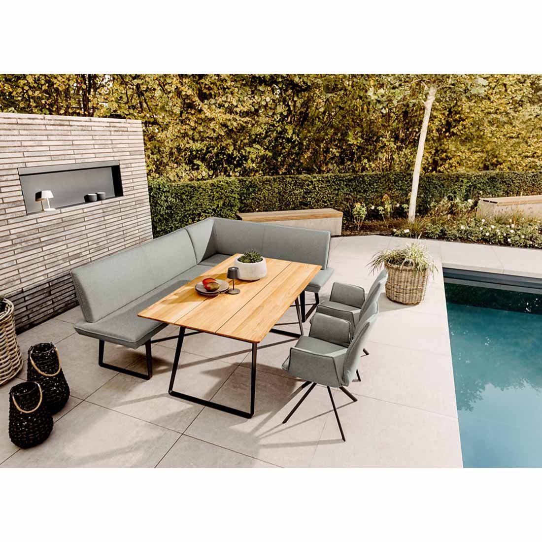 Niehoff Elba Eckbank 235x170cm Stahl/Olefin