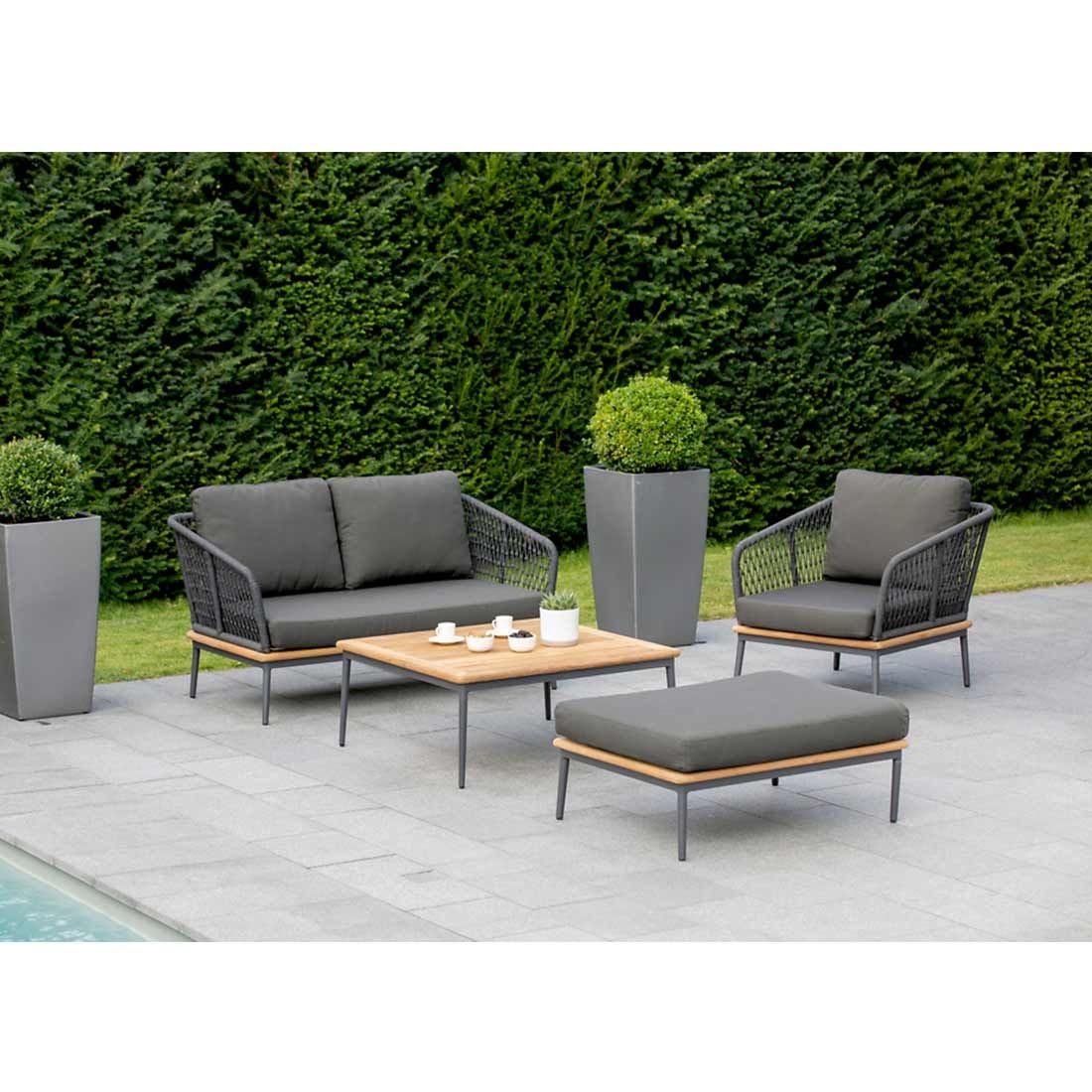 Niehoff Freeport Loungesessel Aluminium/Rope/Olefin