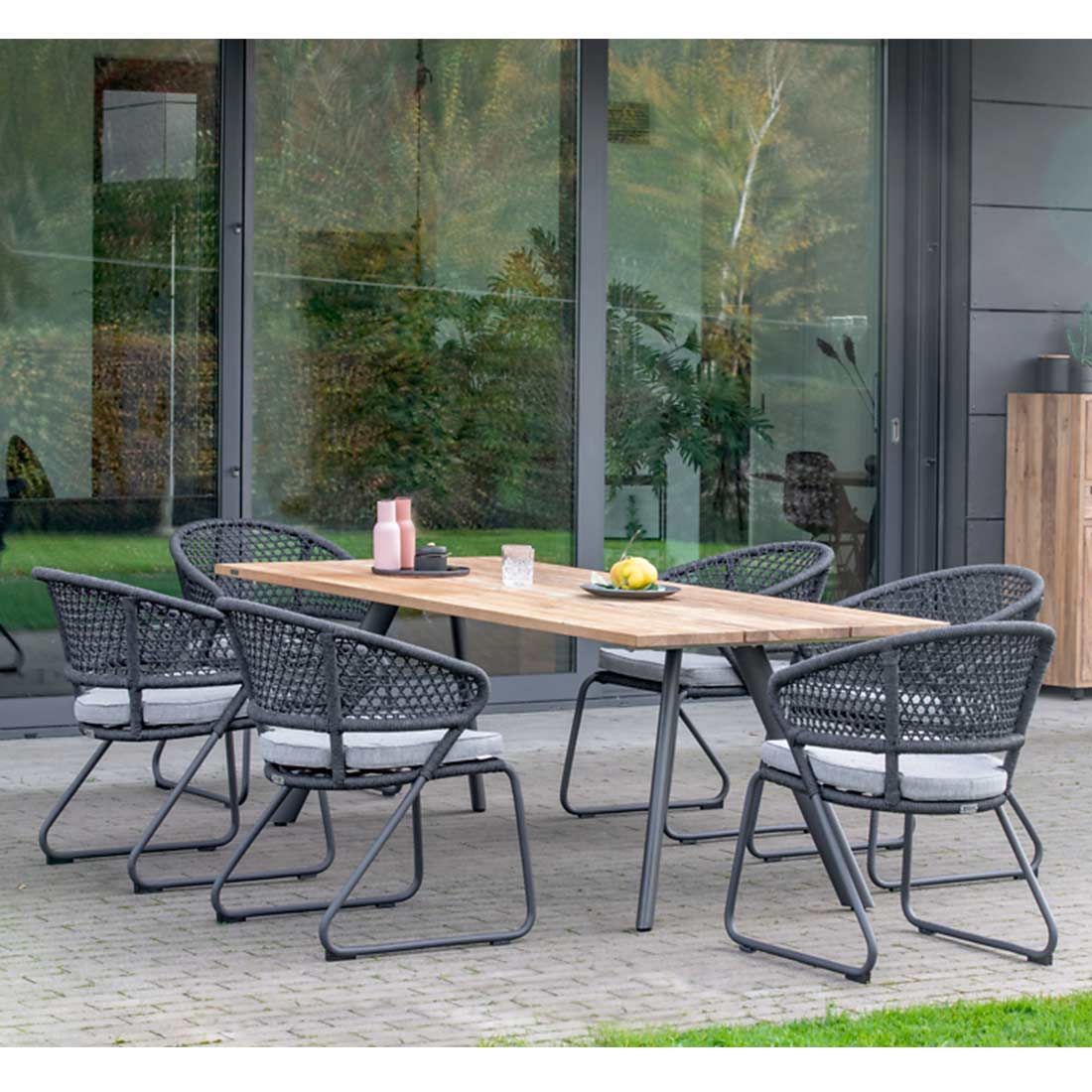 Niehoff Levina Gartenmöbelset 7-tlg. mit Tisch 200x95cm