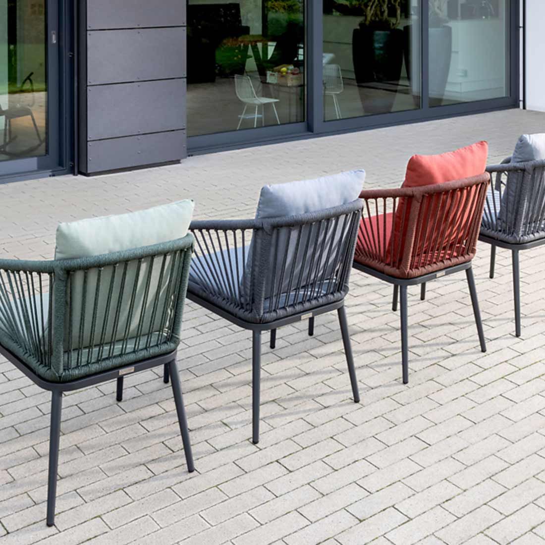 Niehoff Pino Diningsessel Aluminium/Rope