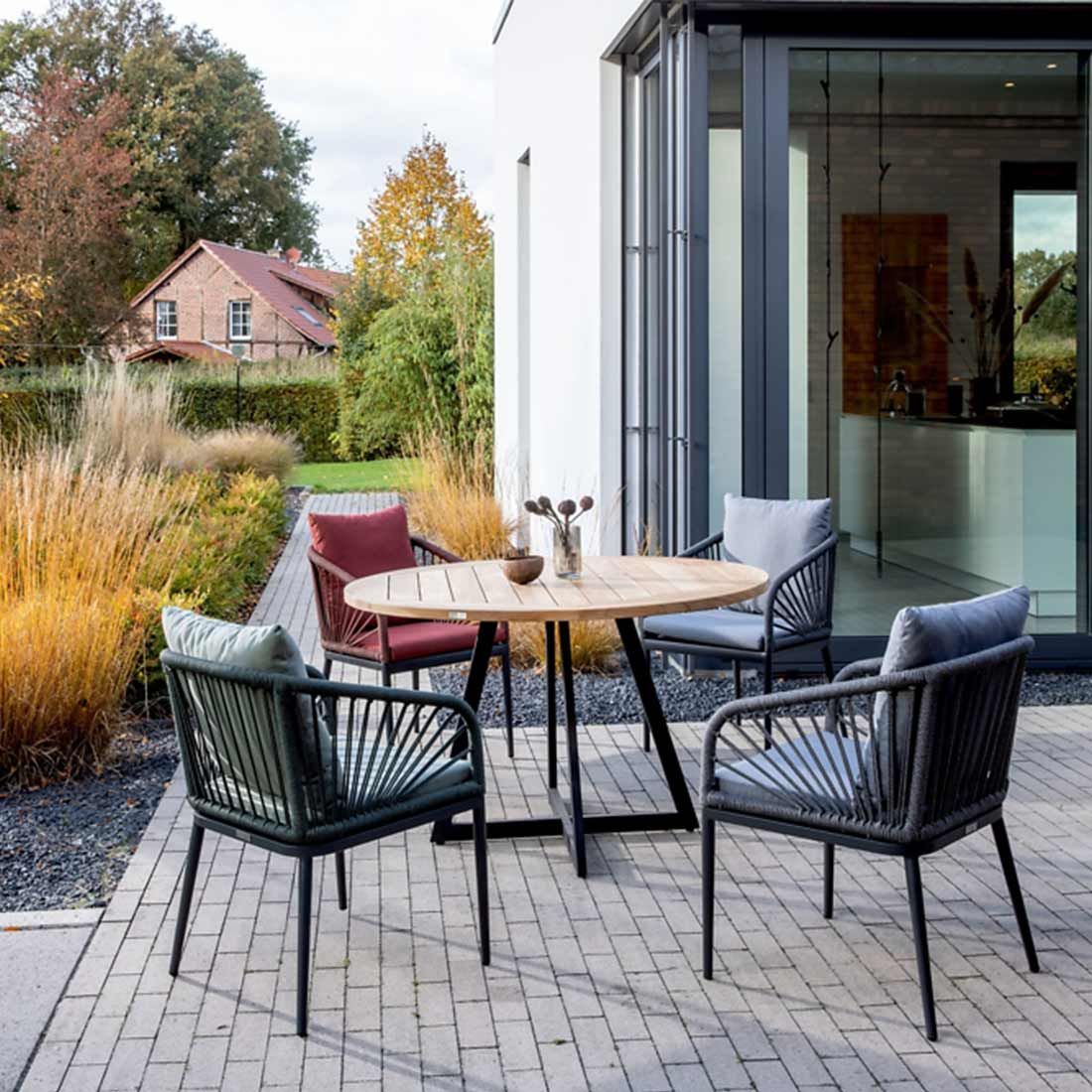 Niehoff Pino Diningsessel Aluminium/Rope
