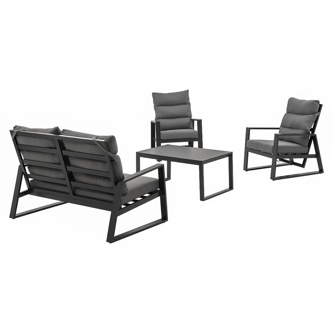 OUTLIV. Calvia Loungeset 4-tlg. Aluminium/Spun Polyester