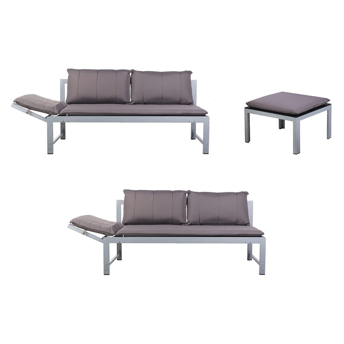 OUTLIV. Ecklounge Aluminium inkl. Kissen