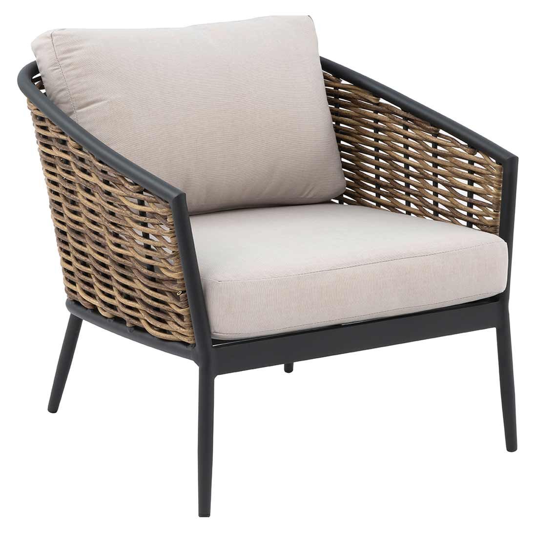OUTLIV. Falun Lounge-Gruppe 4-tlg. Aluminium/Rope