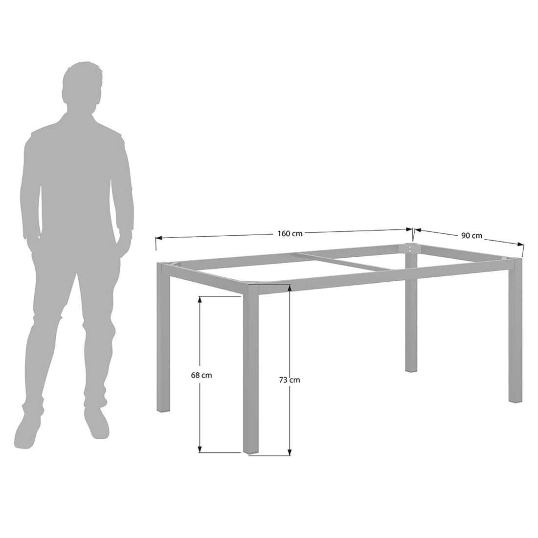 OUTLIV. Gartentisch 160x90cm Aluminium/Teak