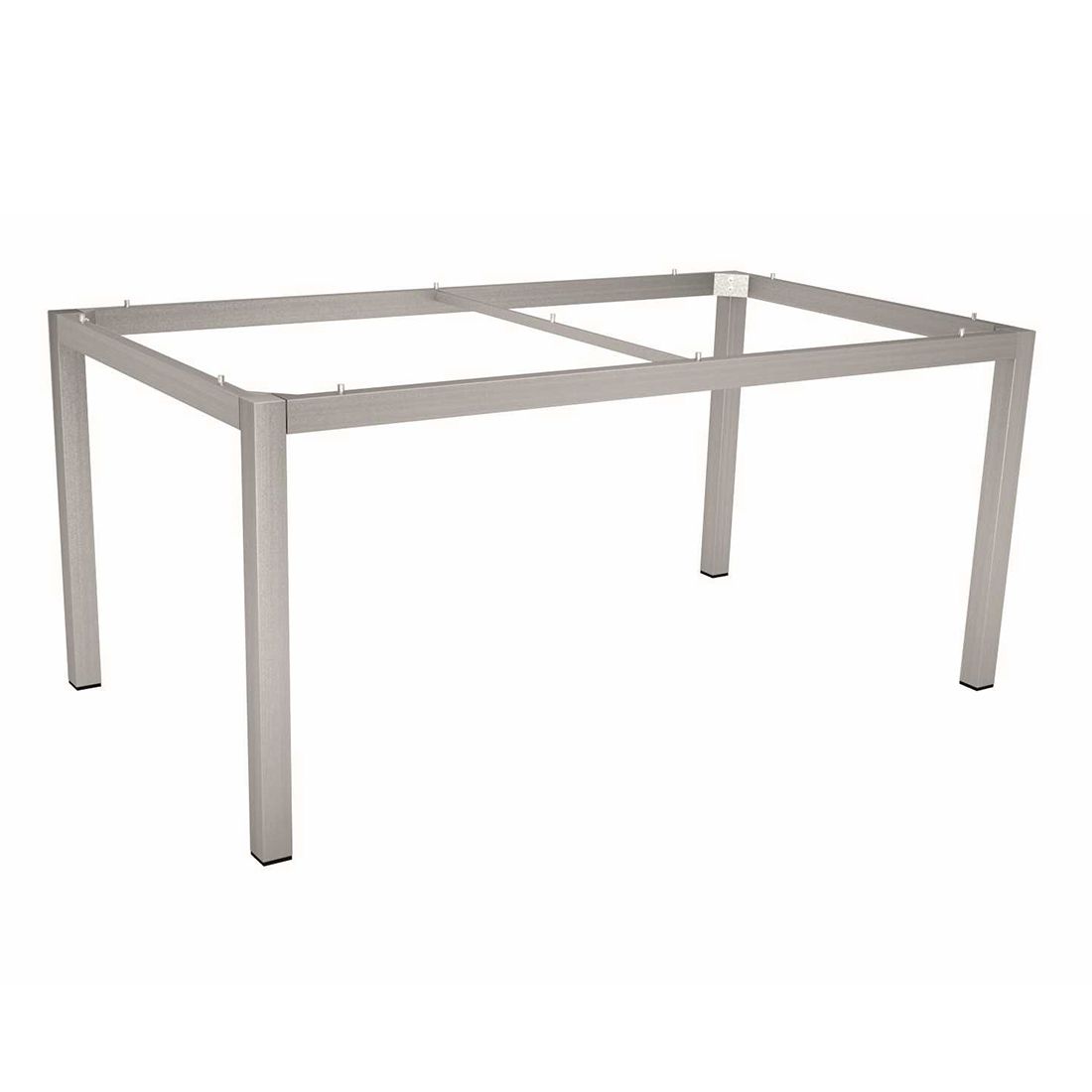 Stern Gartentisch 160x90cm Edelstahl/Teak