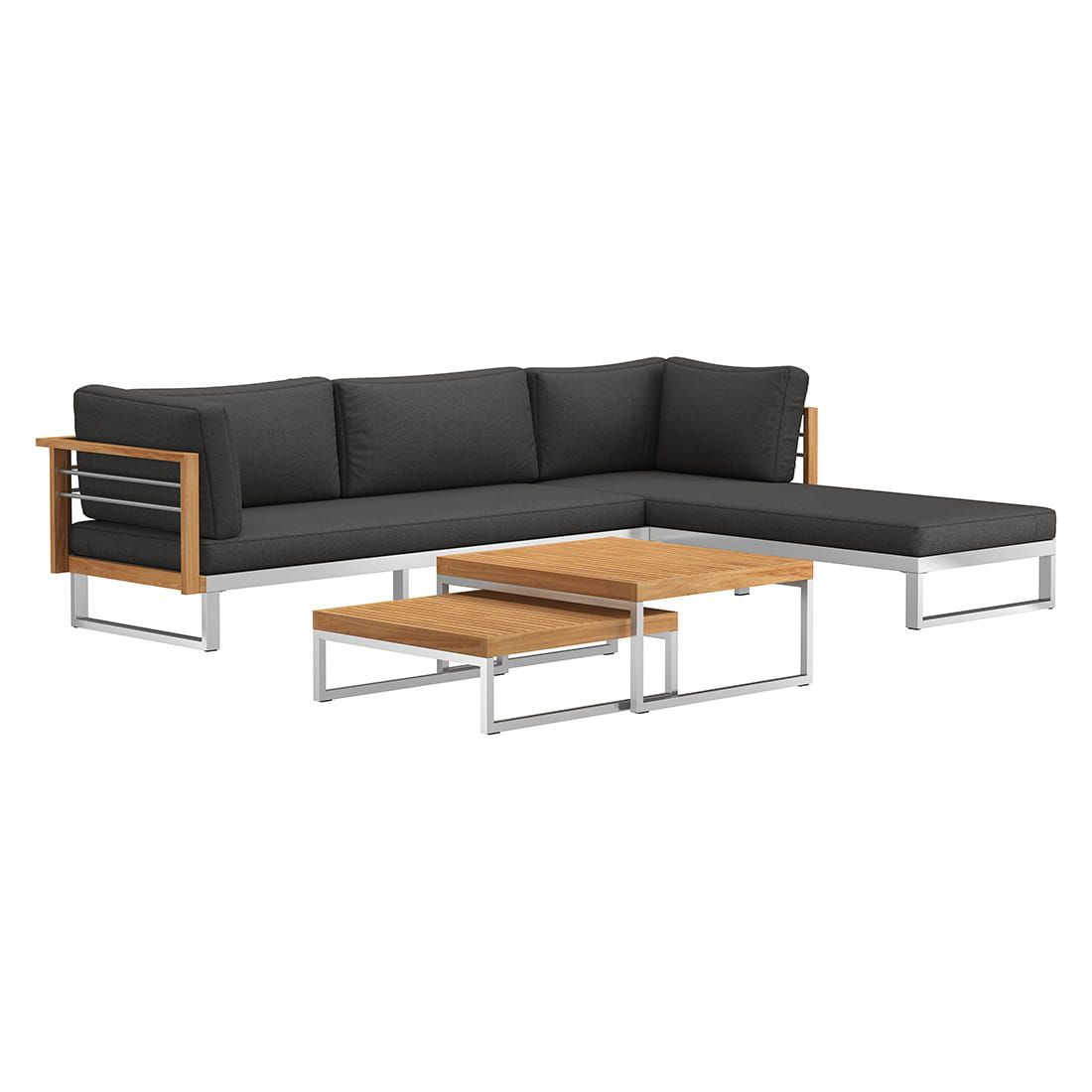 OUTLIV. Hawaii Ecklounge Edelstahl/Teak/Polster