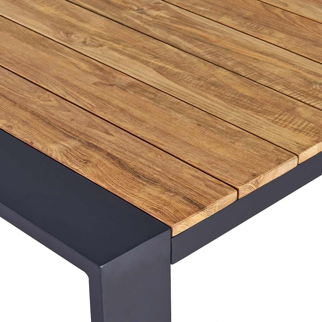 OUTLIV. Konis Gartentisch 200x100cm Aluminium/Teak Recycelt