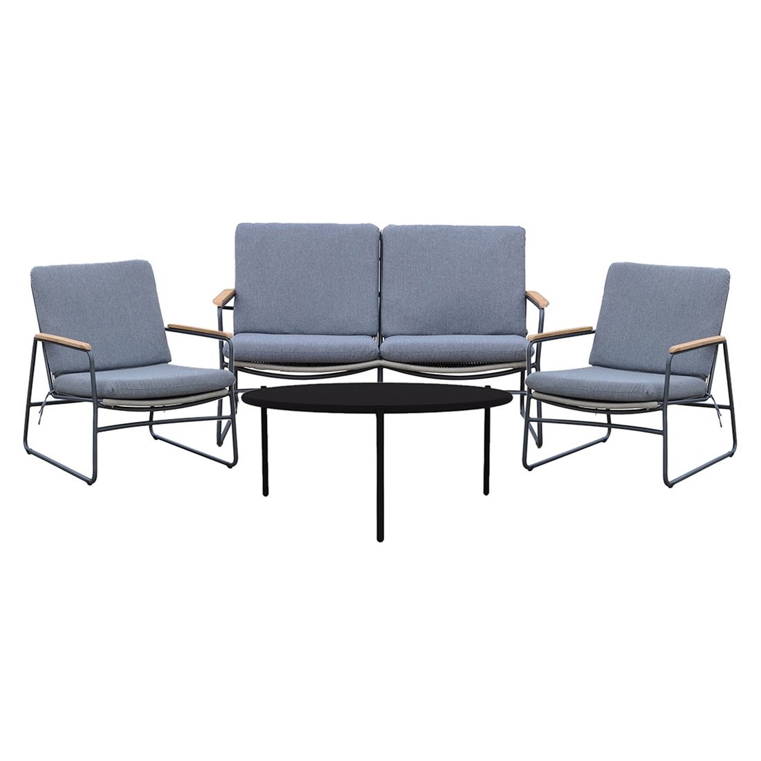OUTLIV. Maranello Loungeset 4-tlg. Stahl/Rope
